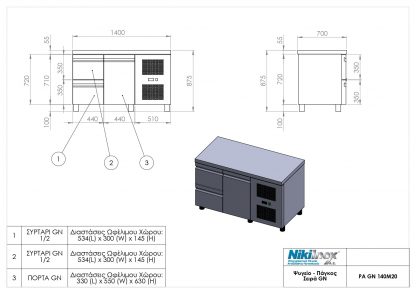Product drawing PA GN 140M20 page 0001