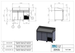 Refrigerated Pizza counter PA PI 134M