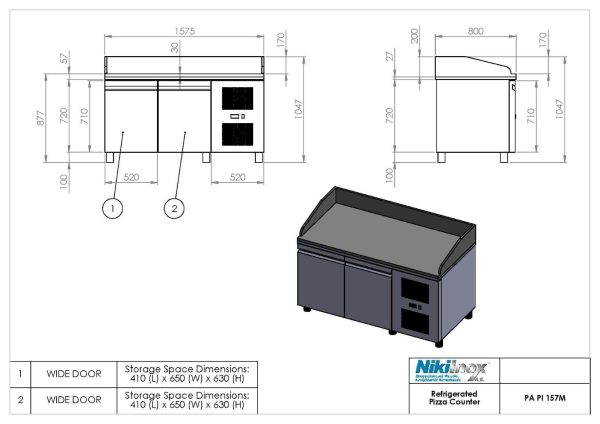 Refrigerated Pizza counter PA PI 157M - Image 2